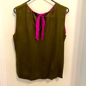 Tory Burch bicolor silk tank